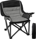 Outsunny Double Camping Chair for Adults Padded Folding Camp Chair for 2 Person with Armrest Wine Glass Holder Cup Holder Carry Bag for Outdoor Sports Picnics Supports up to 552 lbs.