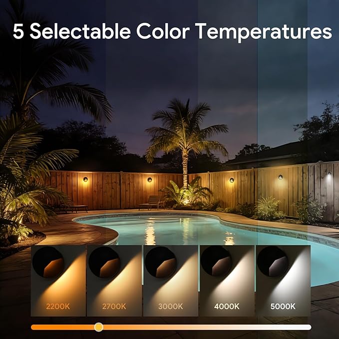 Energetic 5CCT Low Voltage LED Deck &amp Step Lights Outdoor Landscape Lighting 6 Pack