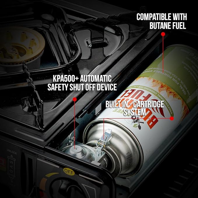 JoChef Butane Camping Stove - 9500 BTU Portable Gas Stove