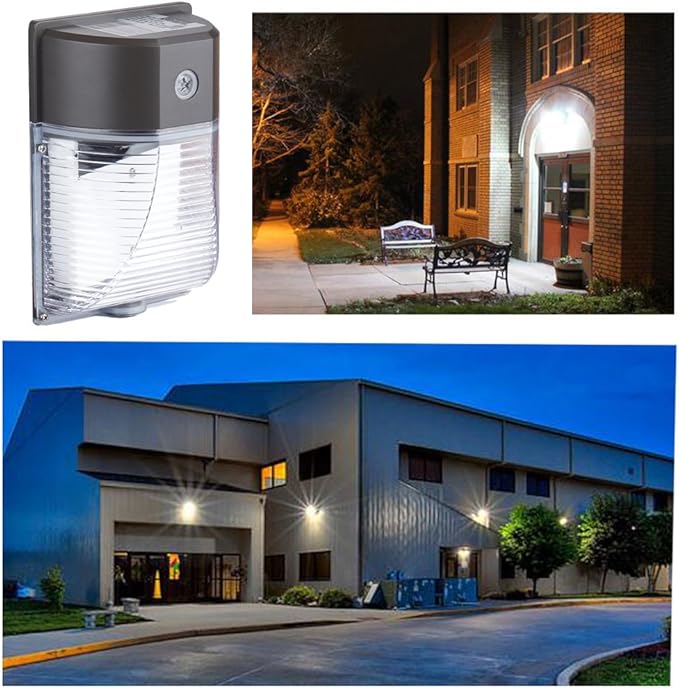 LED Wall Pack Light 26W (150-250W Equivalent)with Photocell Dusk to Dawn3000LM 5000k Daylight WhiteIP65 Outdoor Security LightsETL (2 Pack 26 Watt)