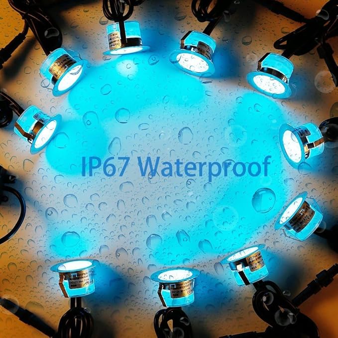 Low Voltage LED Deck Lights 30 Pack 1.22 Smart WiFi RGBW 3000K Recessed Step &amp Stair Lighting Kit IP67 Waterproof Outdoor for Deck Walkway &amp Landscape Compatible with Alexa &amp Google A