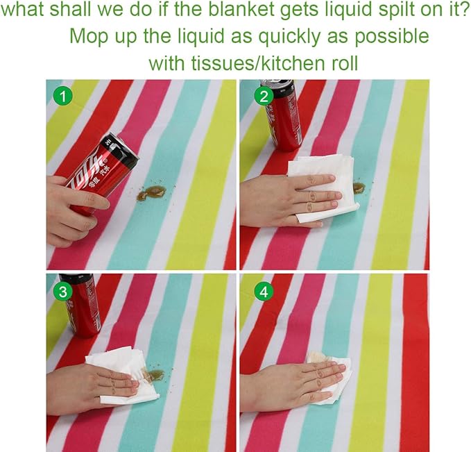 yodo Outdoor Picnic Blanket Water-Resistant for Camping Hiking FestivalsRose Stripe