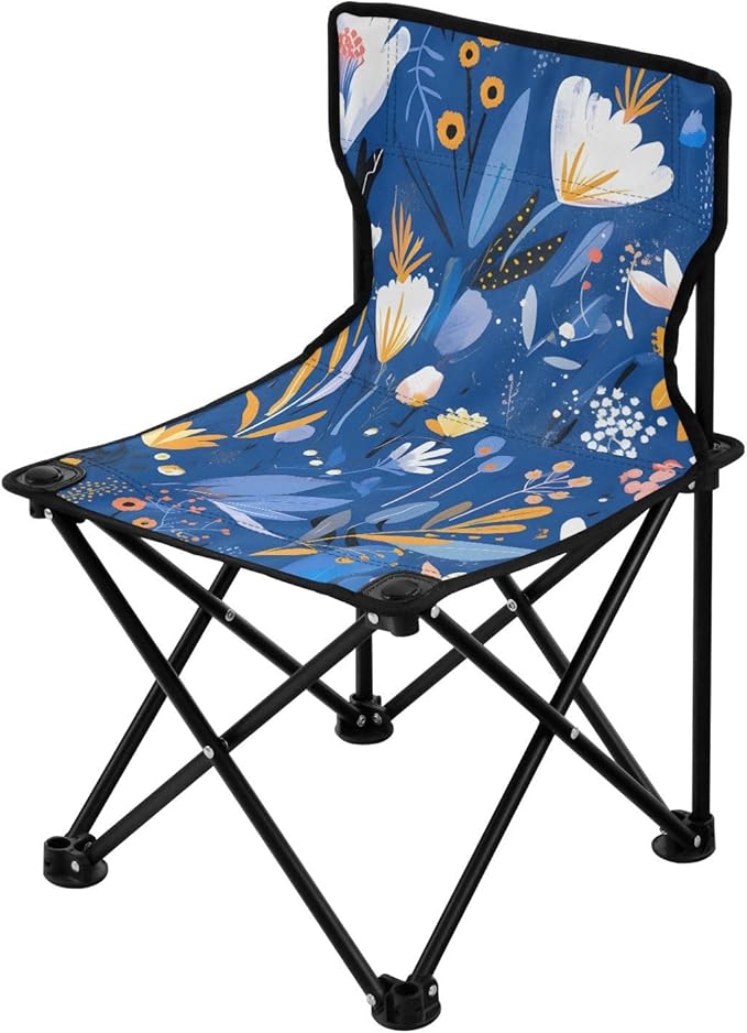 Late Night Plant Portable Camping Chairs Folding Chair - Durable Oxford Fabric Lightweight Iron Frame Easy Fold Design - Ideal for Outdoor Activities Camping Fishing and Travel