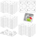 Acrylic Drain Shelf For 1/6 Food Pan 24 Pcs Clear Plastic Drain Tray For Food Fruit Vegetables Commercial Kitchen &amp Restaurant