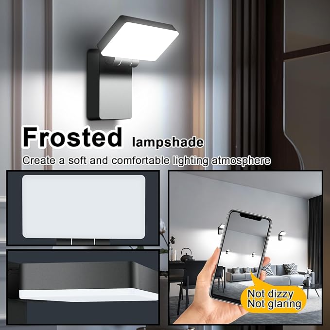 40W LED Outdoor Wall Light 3000LM 5000K No-Glare Porch Light IP65 Waterproof Anti-Rust 360° Adjustable Head for Yard Garage Above Door (8Pack)