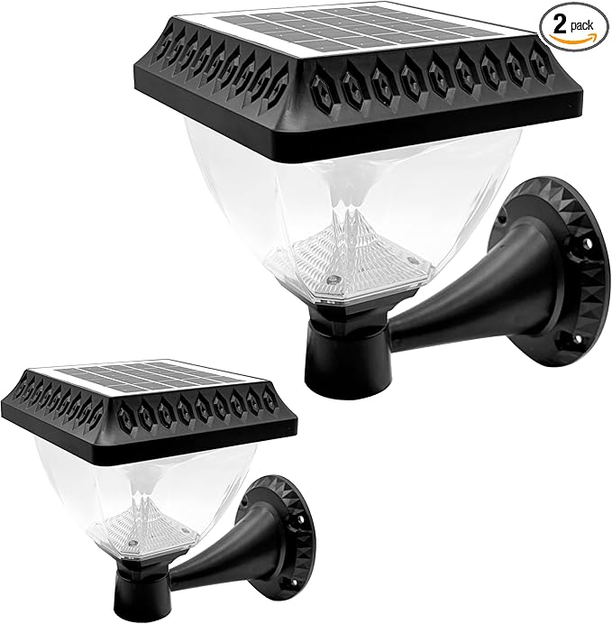 2-Pack Solar Outdoor Waterproof Lights - Remote Control Timer and RGB Color Changing Solar Wall Lights Suitable for Patios Terraces Decorative and Festive Lighting
