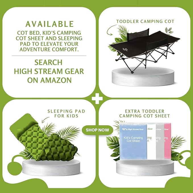 Kids Sleeping Pad for Camping and Sleepovers with Pillow Inflatable Camping Mattress for Backpacking &amp Travel Thick Toddler Cot Mat Fast Inflating Camping Sleeping Pads for Kids