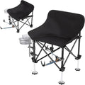 Folding Fishing Chair with Complete Accessories Portable Camping Chair for Outdoor Fishing 220LBS Load-Bearing Non-Slip All-Terrain Design with Storage Bags Carbon Steel Fishing Chair