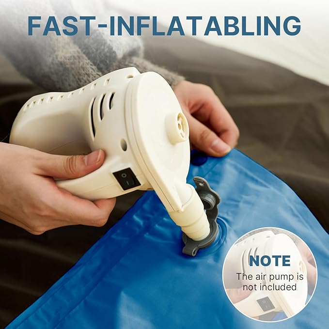 Naturehike Camping Sleeping Pad with Quick-Inflating Ultralight Memory Foam Sleeping Mat for Camping Backpacking Hiking Traveling Tent Blue