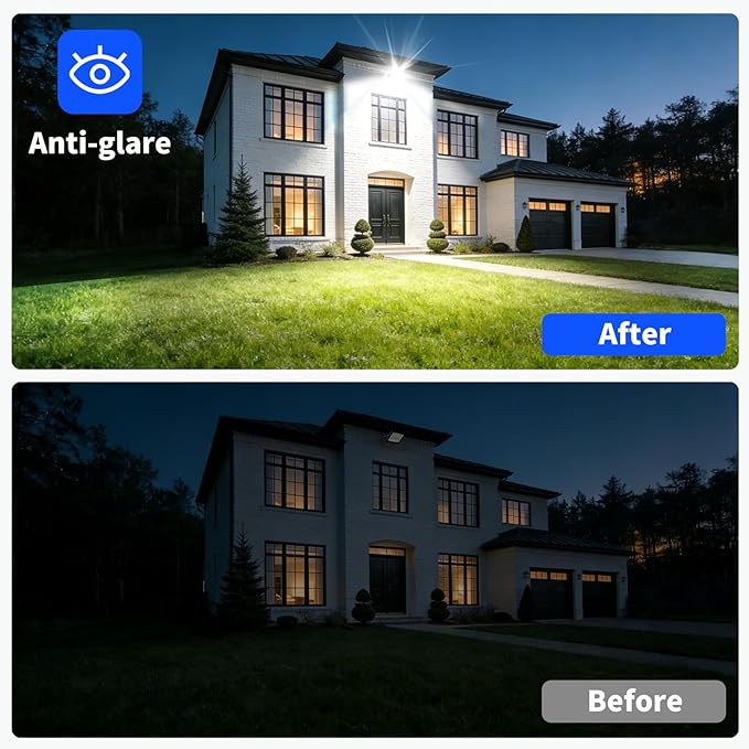 2 Pack 200W LED Flood Lights Outdoor 24000LM Brighter Security Lights with Plug+10ft Cord IP66 Waterproof 5000K White Floodlight for Yard Garden Stadium Playground Arena