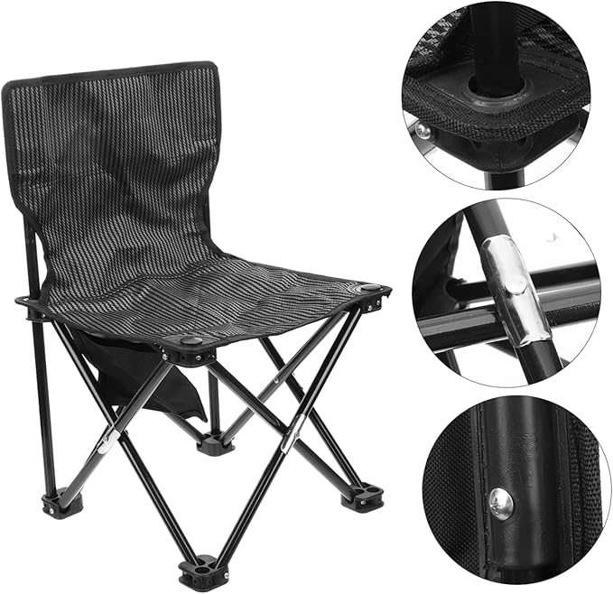 Portable Lightweight Folding Camping Chair for Outdoor Activities Easy to Carry Sturdy Construction for Fishing Picnics and Tailgating