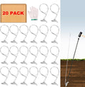 Drive-in Ground Earth Anchors for Sheds (20 Pack) Duck Bill Tree Anchor Kit with 30 inch Wire Cables for ShedCoyote Traps CanopyFencesTentsSwing Set Green House Easy to Use