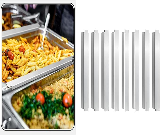 8 Piece Commercial Food Service Adapter Rod Corrosions Metal Buffets Table Food Divider Brackets Stainless Steel Refrigerator Shelf Dividers