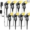 Low Voltage Landscape Lighting8 Pack Outdoor LED Landscape Spotlights with Transformer 27V Garden Lights Pathway Lights IP65 Waterproof 3000K Warm White