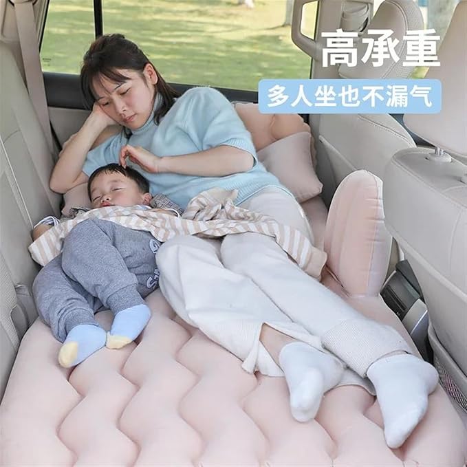 Camping Inflatable Mattress Car Back Seat Inflatable Bed Multifunctional Outdoor Air Cushion Flocked PVC Material Mattress 175x70cm Portable Folding Bed