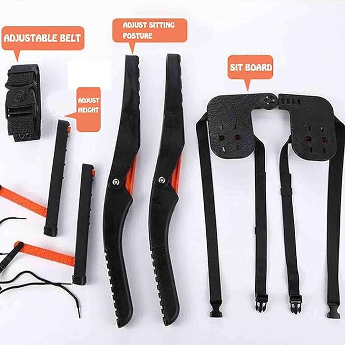 Wearable Leg Ergonomics Lightweight Seat 3 Gear Adjustable Heights Portable Foldable Stool Chairless Chair Invisible Chair Bear Up to 150kg Anywhere Camping for Fishing Concert Subway