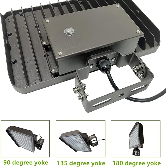 Dusk to Dawn Outdoor 150W LED Flood Light 21000LM 1000W Equivalent 100-277V 5000K Daylight ETL Commercial LED Flood Light Fixture Outdoor Security Lighting for LandscapeParking Lot