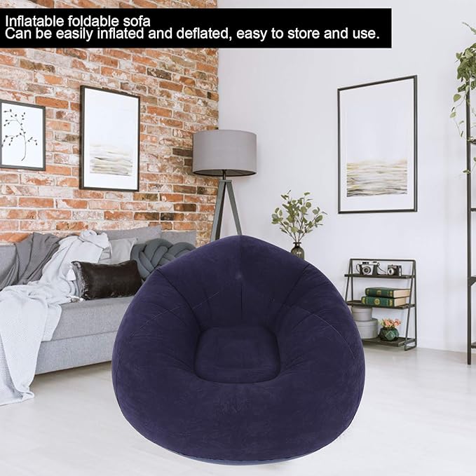 Inflatable Couch Inflatable Chair Single Spherical Blow up Chair Camping Lounge Chair Portable Beach Chairs for Traveling Picnic Chairs for Dorm Room Outdoor Travel Camping Picnic