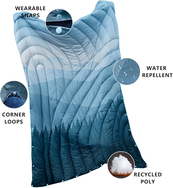 Camping BlanketLightweight Puffy Printed Camping Blanket Packable Outdoor Blanket for CampingTraveling Stadium Hiking Picnics