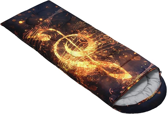 Kids Sleeping Bag for Boys GirlsCartoon Football Print-Lightweight Warm Portable Outdoor Indoor-Waterproof Cold Weather Resistant Sleeping Bag for Camping Hiking