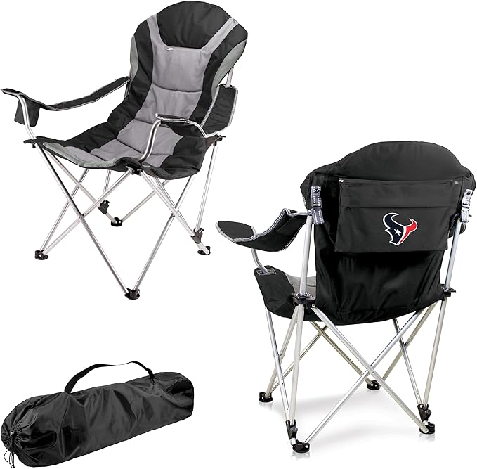Picnic TIME NFL Unisex-Adult NFL Reclining Camp Chair Beach Chair for Adults Sports Chair with Carry Bag