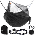 Sunyear Hammock Camping with Rain Fly Tarp and Net Portable Camping Hammock Double Tree Hammock Outdoor Indoor Backpacking Travel &amp Survival 2 Tree Straps100% Waterproof