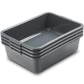 Commercial Bus Tubs Box/Tote Box 13L Plastic Restaurant Tub Wash Basin Tub 4-Pack Grey