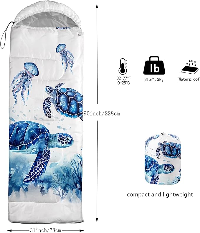QOOMO Camping Sleeping Bags3 Season Warm &amp Cool WeatherLightweightWaterproof Sleeping Bags for Adults &amp Kids Travelingand Outdoors