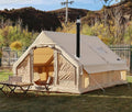 UNIISTRENGH Inflatable Camping Tent Air Glamping Quick Set Up Waterproof Pop Up Tents with Stove Jack Hole and Carry Bag