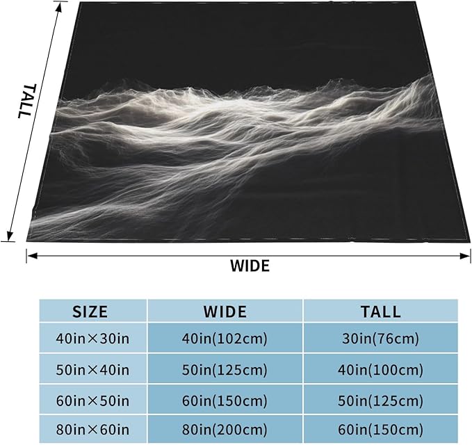 Interstellar Ripple Soft Fleece Blanket 60 * 50 inch Soft Sofa Blanket Suitable for Sofa Camping Travel Night Cover Blanket