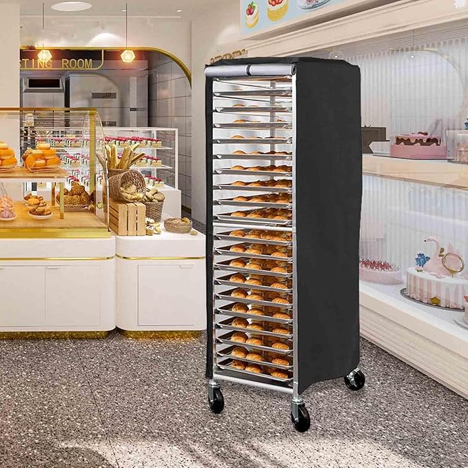 Baker Rack Cover with Bag Bakery Single Rack Covers for Home