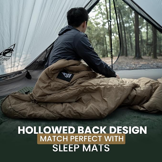 OneTigris Featherlite Ultralight Sleeping Quilt Weighs 35oz Warm Hammock Topquilt 40 Degree with Footbox Perfect for Outback Camping Hiking Backpacking and Hammocks