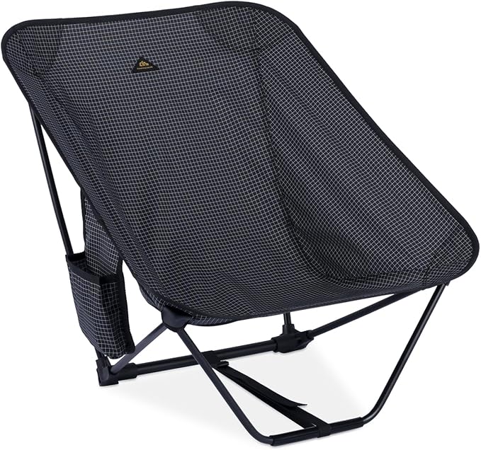 iClimb 1 Hooded 3M Thinsulate Insulation Warm Blanket and 1 Low Folding Chair Ultralight Compact for Adults Outdoor Camping Backpacking Hiking