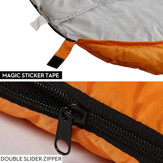 3-4 Season Sleeping Bag for Adults &amp Kids Lightweight Warm Cold Weather Camping Bag with Waterproof Compression Sack – Portable for Hiking Backpacking Traveling &amp Outdoor Adventures