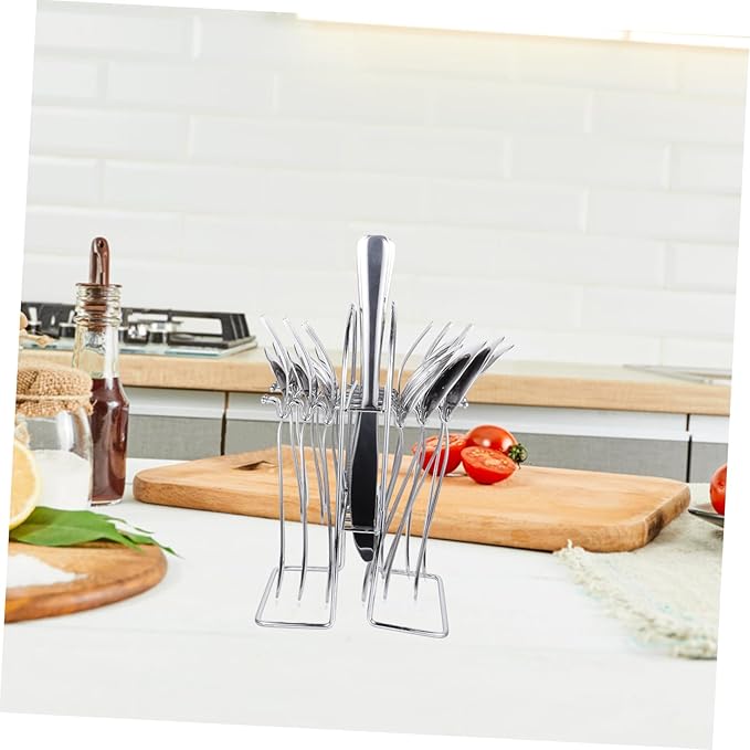 1Set Stainless Steel Cutlery Dishwasher Elegant Forks and Spoons for Dining Room Travel and Office Use Anticorrosive Kitchen Silverware