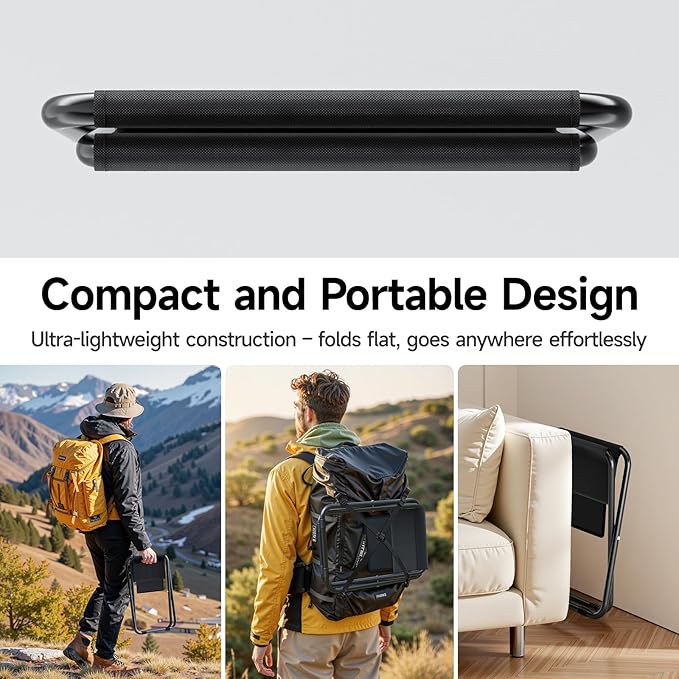 Simple Deluxe Portable Camping Chair Lightweight Folding Chair for Camp Outdoor Chair for Adults Sports Beach Hiking Backpacking Garden