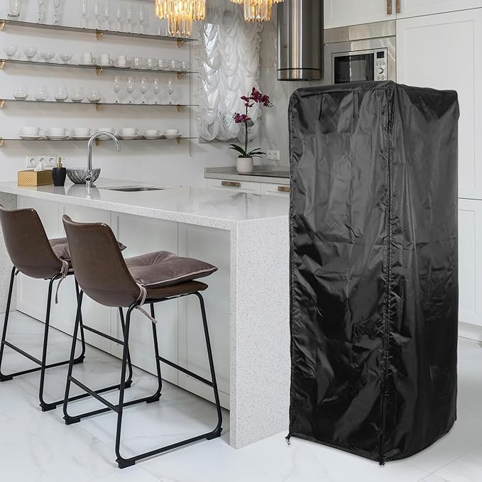 Large Bread Pan Rack Cover 210d Oxford Cloth with Zipper 59x72x163cm Black Bakery and Commercial Kitchen Dust Cover for Tray and Bun Racks