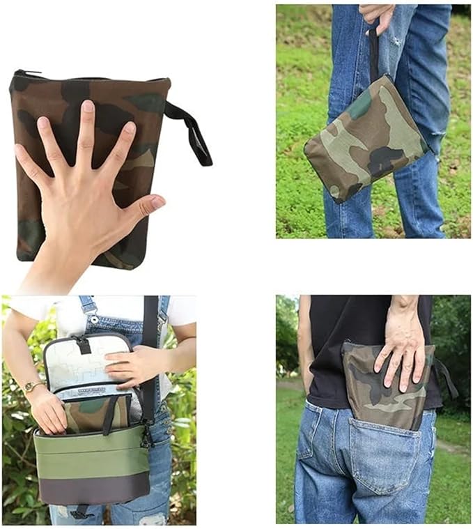 Lightweight Oxford Cloth Portable Folding Stool – Mini Outdoor Stool for Camping Travel Fishing &amp Queuing(Fluorescent Greens)
