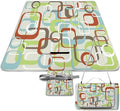 Modern Mid Century Seamless Abstract Pattern Waterproof Outdoor Picnic Blanket Sandproof Beach Mat for Camping Hiking Grass Travelling