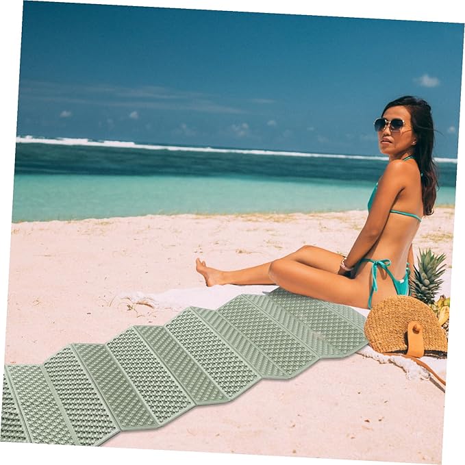 Generic Foldable Thick Outdoor Camping Mat Portable Picnic Floor Cushion Lightweight Multi-use Sleeping Pad with Wear-Resistant Material for Garden Stadium Park Travel