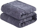 Cotton Terry Blanket for Couch 3D Jacquard Terry Towels Light Weighted Picnic Camping Quilt Blankets Duvet Cover Terry Sheet Towel Blanket for Bed Birthday Gift for Men Dad Boys Dark Grey 60x80''