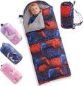 tuphen Kids Sleeping Bag - 50-77℉ 3-Season Waterproof Sleeping Bag for Boys &amp Girls Lightweight 2.2 lbs Camping Gear with Compression Bag Ideal for Camping Hiking Indoor