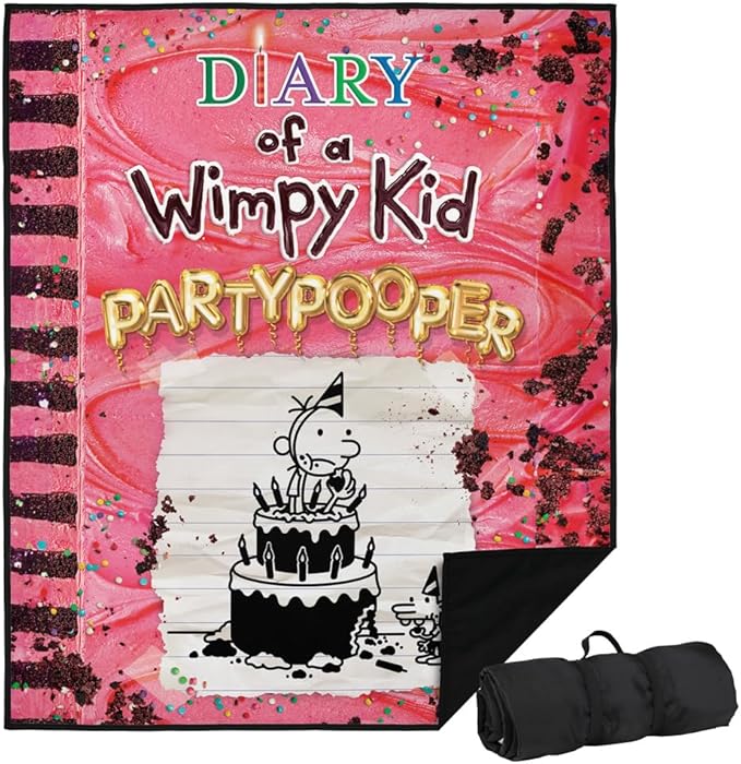 LOGOVISION Diary of a Wimpy Kid Party Pooper Cover Outdoor Blanket for Picnic Beach Camping Park Tailgate 50x60