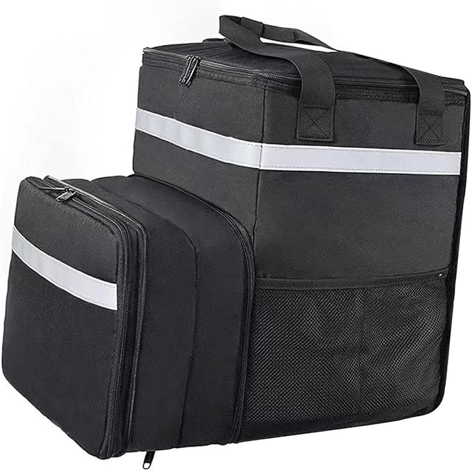 Food Delivery Backpack Smooth Zipper with Handle Insulated