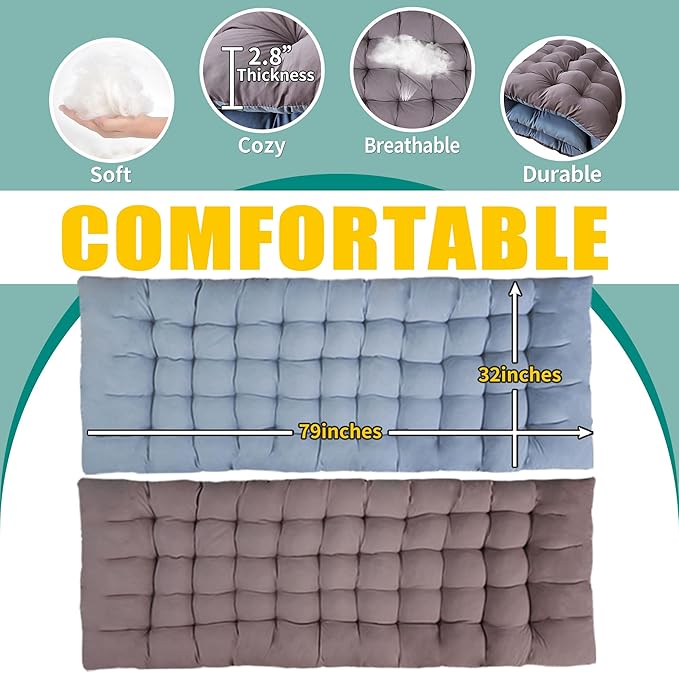 XXL Camping Cot with Mattress Oversize 32 Width Folding Cot Heavy Duty Comfortable Cots for Sleeping Guest Bed with Carry Bag Portable Easy to Set-up for Home Travel Outdoor 79 x 32 x 18