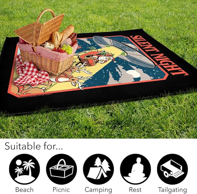LOGOVISION Steven Rhodes Silent Night Outdoor Blanket for Picnic Beach Camping Park Tailgate 50x60