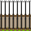LETIANPAI 8 Pack String Light Poles5 Ft Metal Poles with Fence Bracket for Outdoor String LightsOutdoor Light PolesPoles/Post/Stand for Outside
