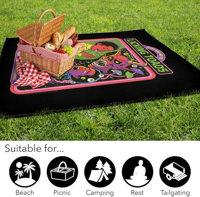 LOGOVISION Steven Rhodes Licking Toads Outdoor Blanket for Picnic Beach Camping Park Tailgate 50x60