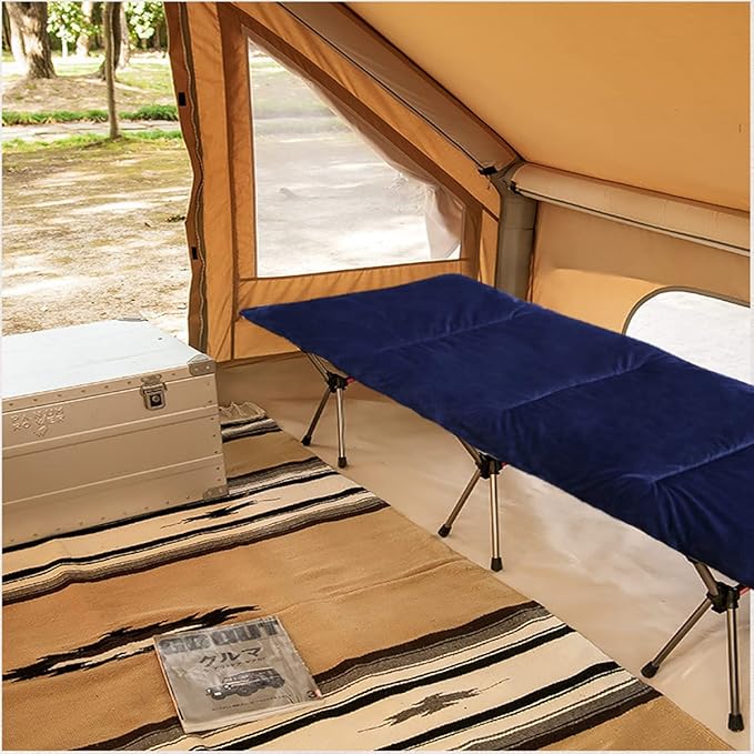 Gehannah Thick Camping Sleeping Pad Soft Comfortable Microfiber Camping Cot Pads for Adults Lightweight Foldable Sleeping mats for Traveling Hiking Backpacking Traveling