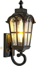 Dawn to Dusk Sensor Outdoor Wall Light Fixtures Waterproof Porch Lights Anti-Rust Matte Black Sconce Lights Outdoor Wall Lantern for Patio Front Door Garage House